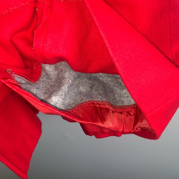 Rothschild Kids Red Wool Coat Brass Buttons 8 - Picture 4 of 5